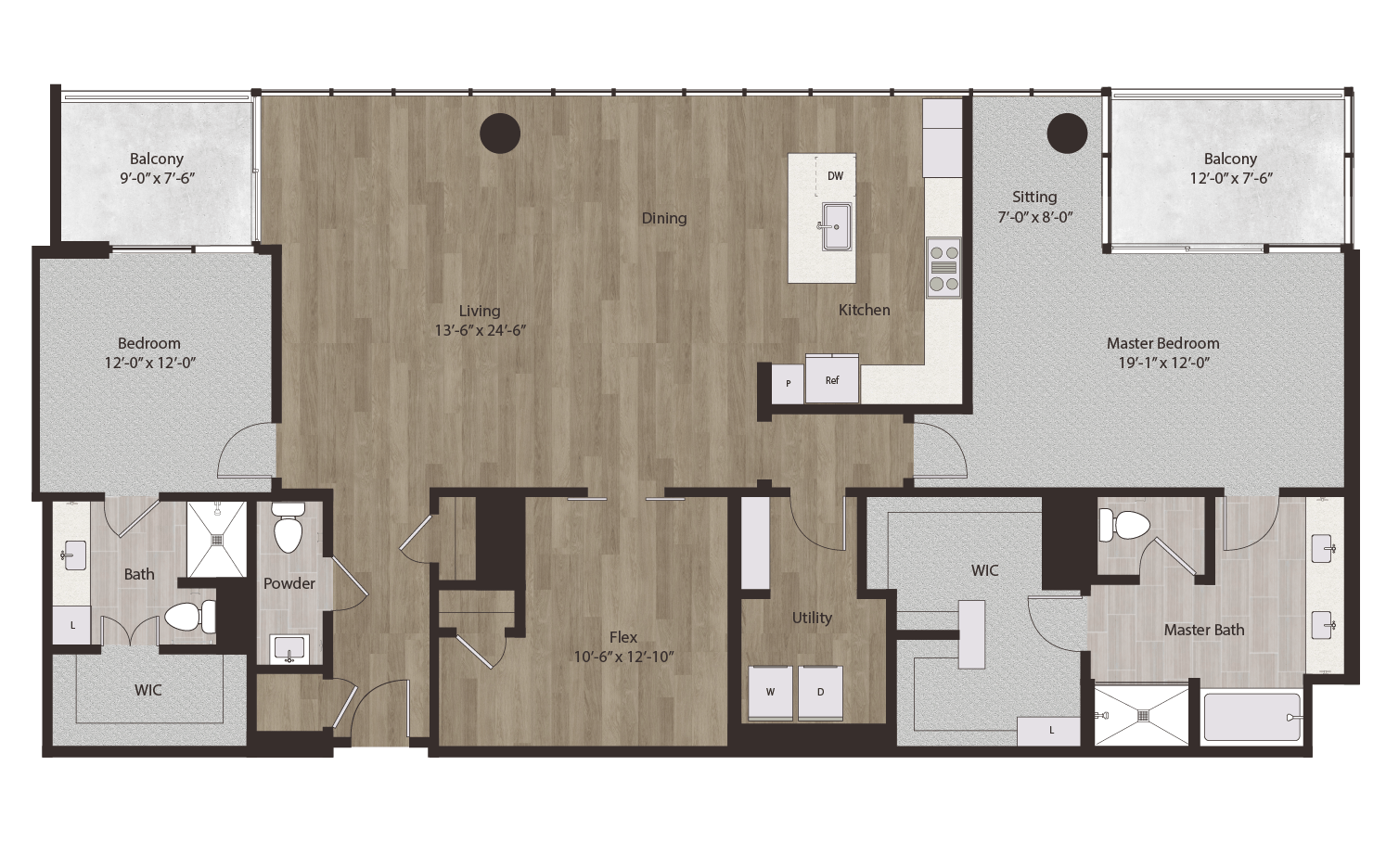 Floor plan layout diagram for P2